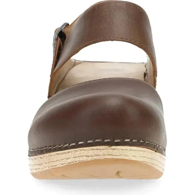 Dansko Women's Lucia Closed Toe Clog Tan Oiled Leather 2218641400