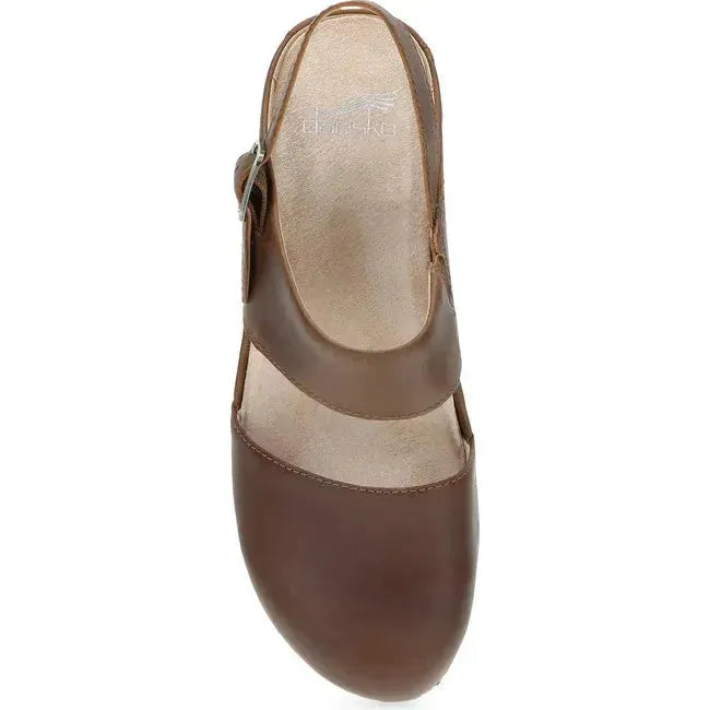 Dansko Women's Lucia Closed Toe Clog Tan Oiled Leather 2218641400