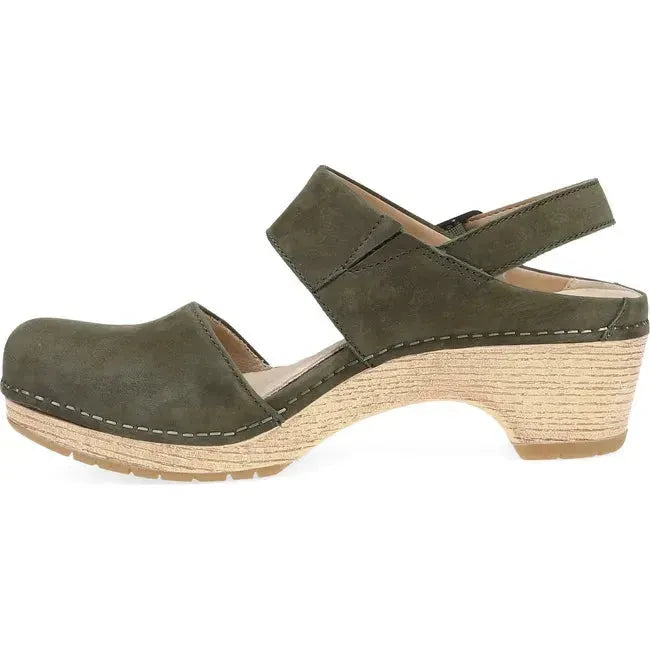 Dansko Women's Lucia Closed Toe Clog Ivy Milled Nubuck 2218701400