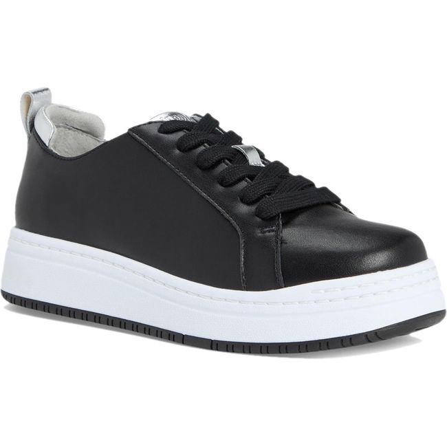 Front angled view of Alegria Women's Adysen Shoe in Black Leather