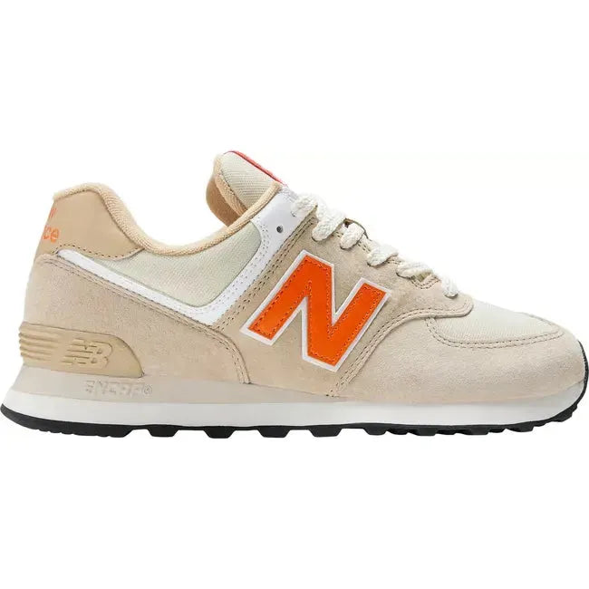 New Balance Unisex 574 Lifestyle Shoe Khaki Orange U574HBO
