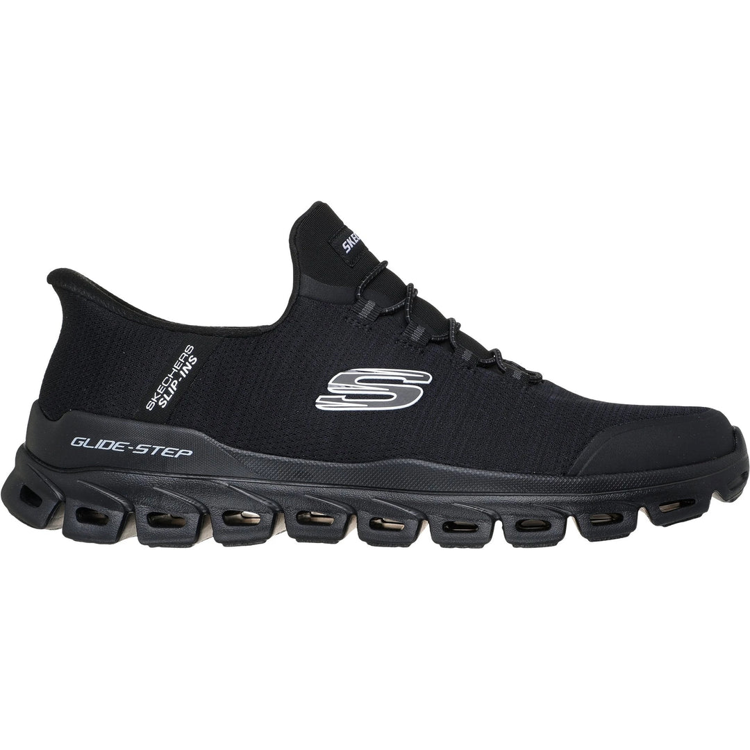 Side of Skechers Men's Slip-ins Glide-Step Zefyr Sneaker in Black