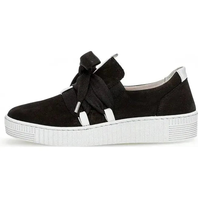 Gabor Women's Bow Slip On Sneaker Black 43.333.17