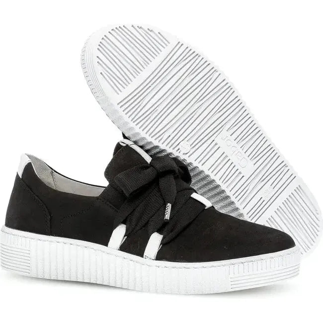 Gabor Women's Bow Slip On Sneaker Black 43.333.17