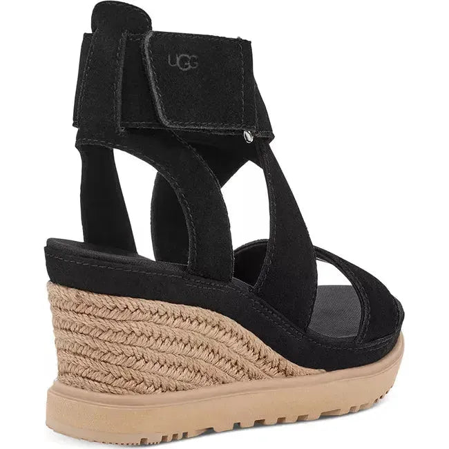 UGG Women's Ileana Ankle Wedge Sandal Black 1139052-BLK 