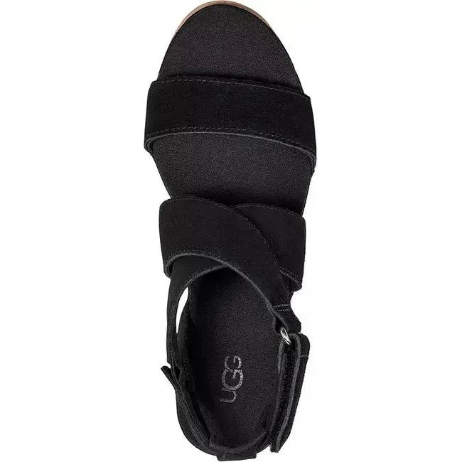 UGG Women's Ileana Ankle Wedge Sandal Black 1139052-BLK 