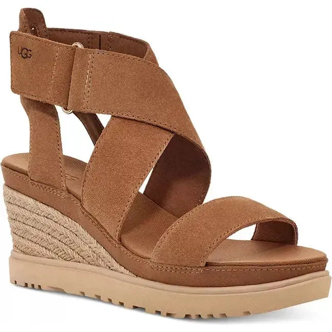 UGG Women's Ileana Ankle Wedge Sandal Chestnut 1139052-CHE