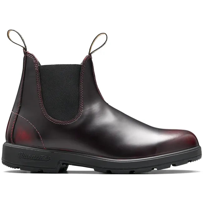 Lateral side of Unisex Blundstone 2412 Chelsea Boot in Bordeaux Brush leather