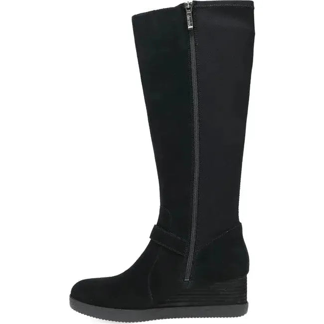 Dansko Women's Shelia Waterproof Tall Boot Black Waterproof Suede 2418470200