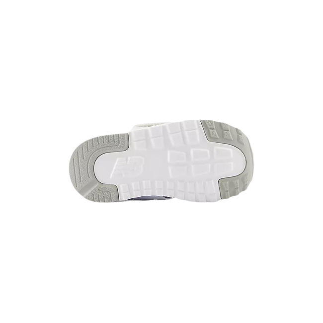 New Balance Kids' 574 NEW-B Lifestyle Shoe White/Silveer Metallic NW5742BE