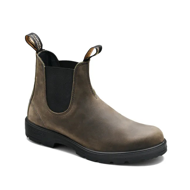 Front angled of Blundstone Unisex Classics 2446 Chelsea Boot in clay brown leather