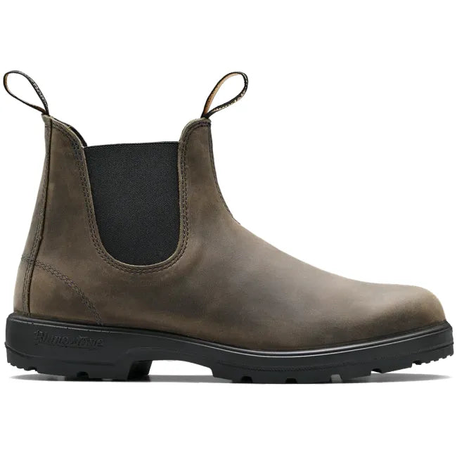 Lateral side of Blundstone Unisex Classics 2446 Chelsea Boot in clay brown leather