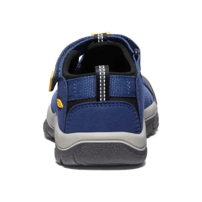 Heel of KEEN Youth Kids&#39; Newport H2 Closed Toe Sandal in Naval Academy Blue and Keen Yellow