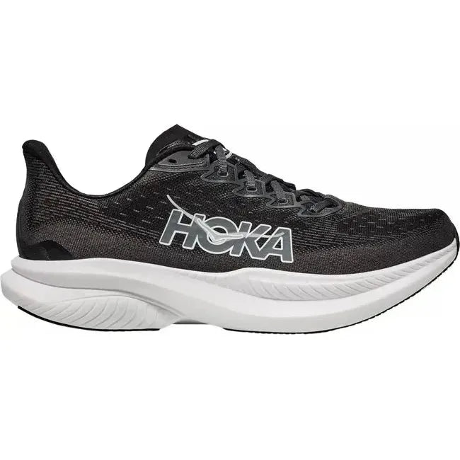 Hoka Women's Mach 6 Running Shoe Black/White 1147810-BWHT