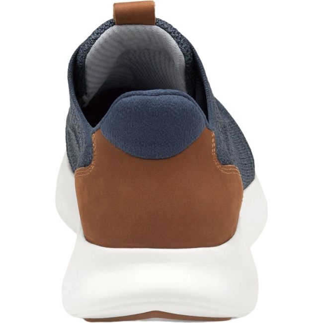 Johnston &amp; Murphy Men's Amherst 2.0 Knit Plain Toe Shoe Navy Heathered Knit 25-0739