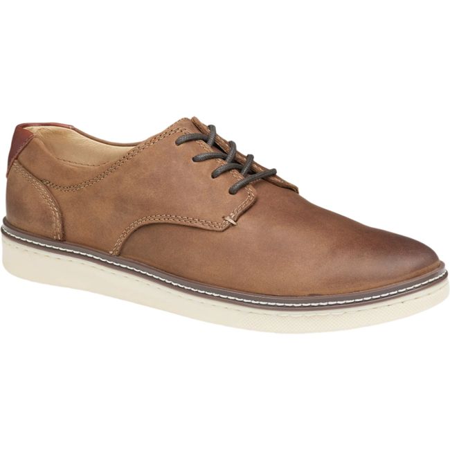 Johnston &amp; Murphy Men&#39;s McGuffey Plain Toe Dress Shoe Tan Oiled Full Grain 25-1642