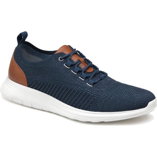 Johnston &amp; Murphy Men&#39;s Amherst U-Throat Knit Sneaker Navy Knit 25-3439
