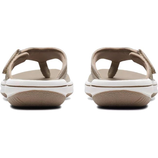Clarks Women&#39;s Breeze Sea Flip Flop Taupe 26125507