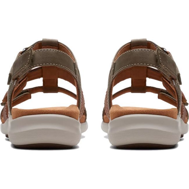 Clarks Women&#39;s Kitly Step Sandal Olive Combination 26170992