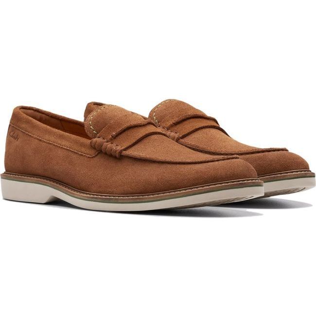 Clarks Men&#39;s Arricus LT Slip Loafer Cola Suede 26176086