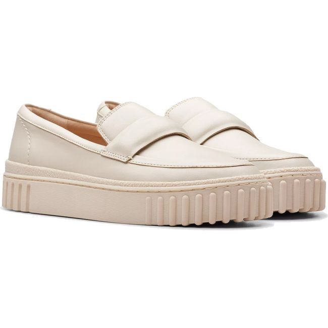 Clarks Women&#39;s Mayhill Cove Loafer Cream Leather 26176434