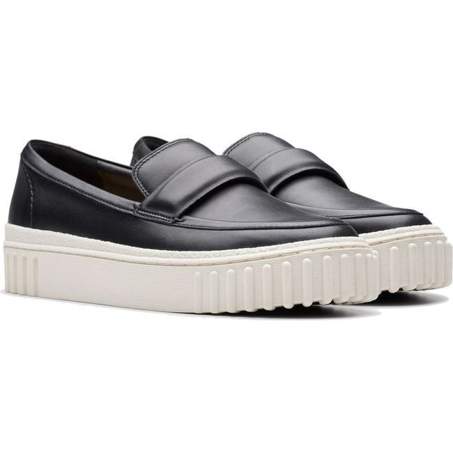 Clarks Women&#39;s Mayhill Cove Loafer Black Leather 26176435