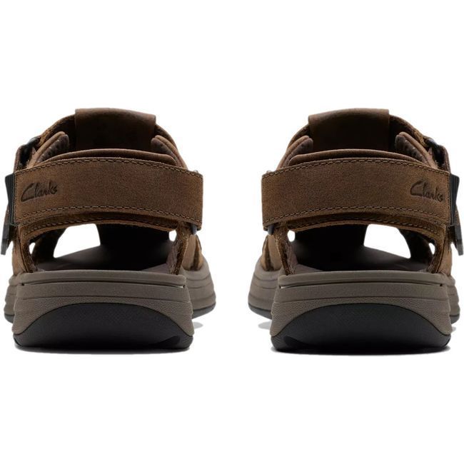 Clarks Men&#39;s Saltway Cove Sandal Dark Brown Leather 26176900