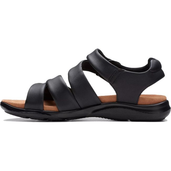 Clarks Women&#39;s Kitly Ave Sandal Black Leather 26177303