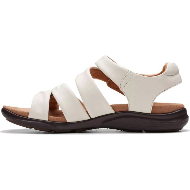 Clarks Women&#39;s Kitly Ave Sandal Off White Leather 26177306