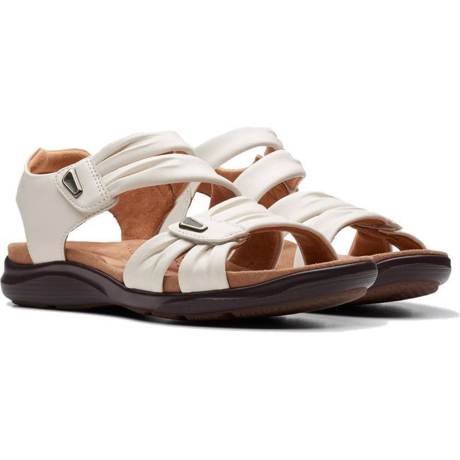 Clarks Women&#39;s Kitly Ave Sandal Off White Leather 26177306
