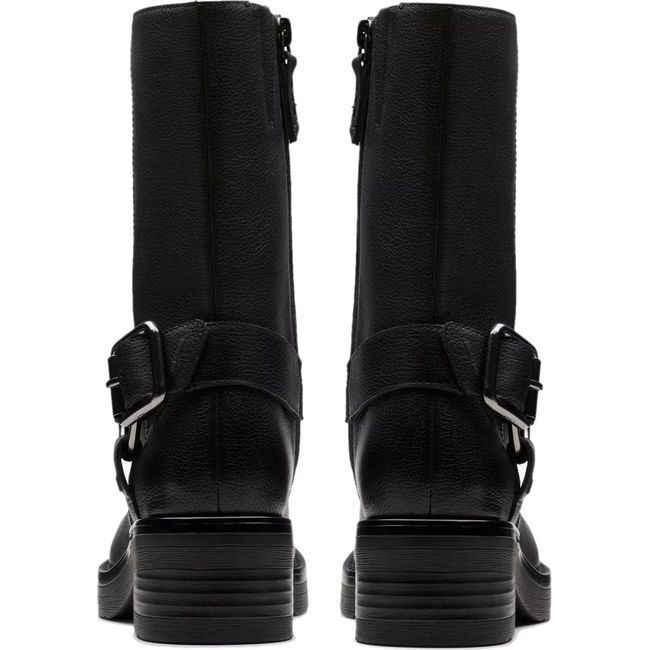 Clarks Women&#39;s Rebelle Up Mid Calf Boot Black Leather 26178896