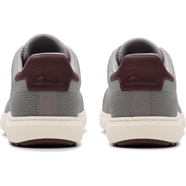 Heels of Men&#39;s Clarks Mapstone Lace Shoes in Grey Knit