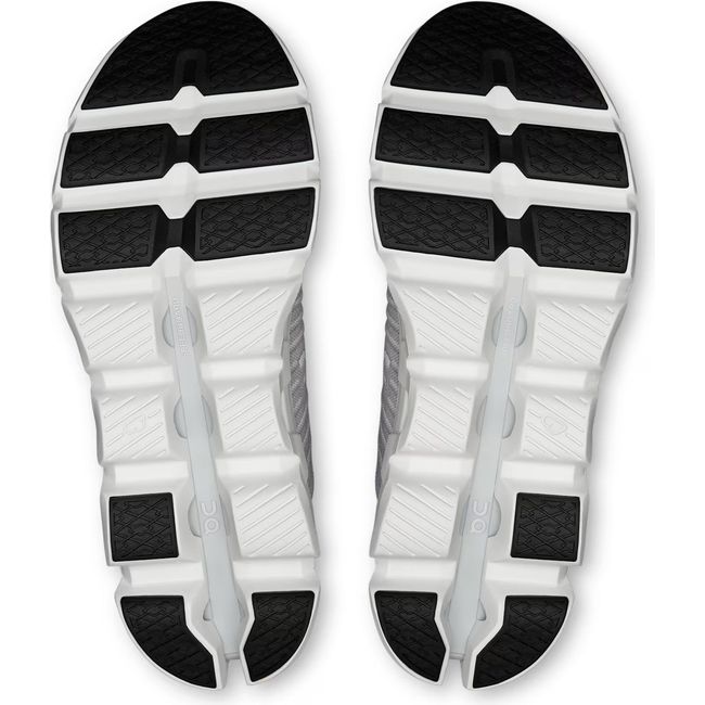 Soles of  of Mens On Running Cloudswift 4 Running Shoes in Alloy Glacier grey with hollow cloud pods