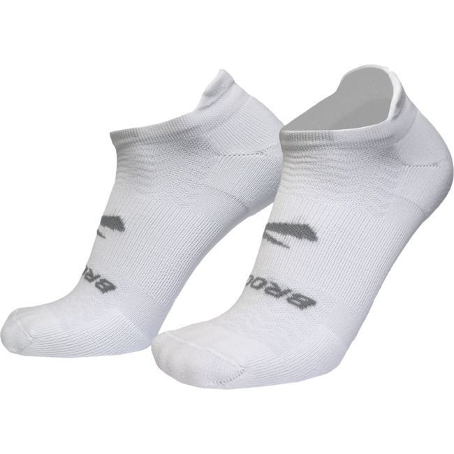 Brooks Unisex Run-In No Show 3-Pack Socks White 280493100