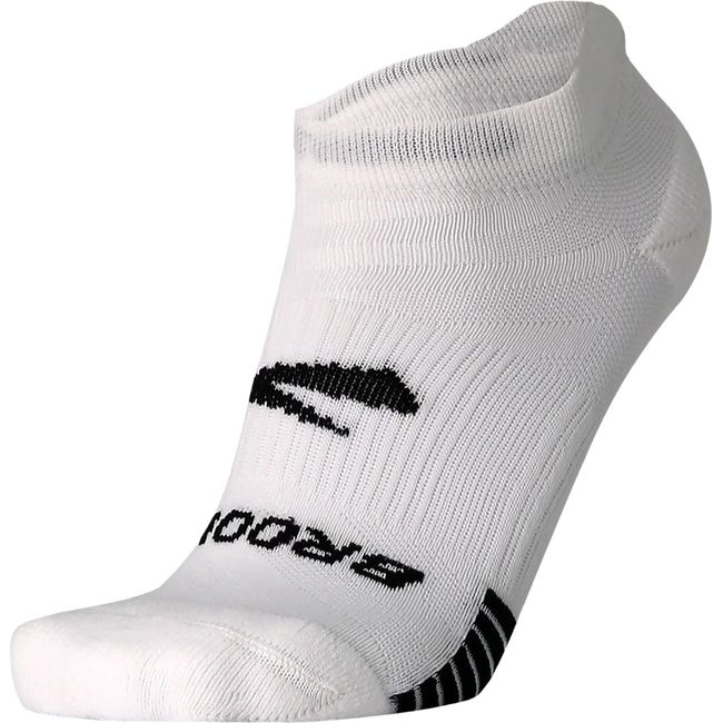 Brooks Unisex Ghost Lite No Show 2-Pack Sock White 280496100