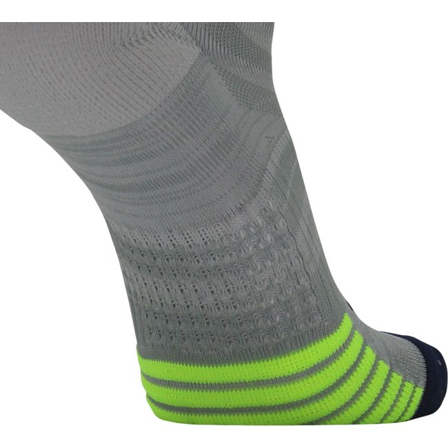 Brooks Unisex Ghost Lite No Show 2 Pack Socks Htr Oxford/Navy &amp; Navy/Yellow 280496468