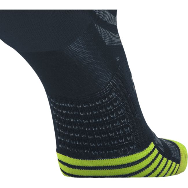 Brooks Unisex Ghost Lite No Show 2 Pack Socks Htr Oxford/Navy &amp; Navy/Yellow 280496468