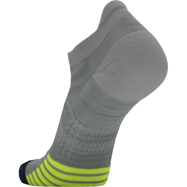 Brooks Unisex Ghost Lite No Show 2 Pack Socks Htr Oxford/Navy &amp; Navy/Yellow 280496468