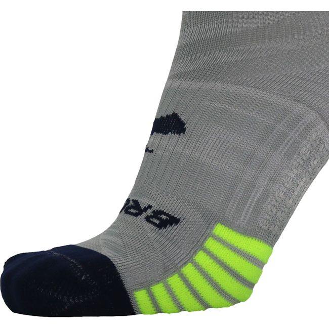 Brooks Unisex Ghost Lite No Show 2 Pack Socks Htr Oxford/Navy &amp; Navy/Yellow 280496468