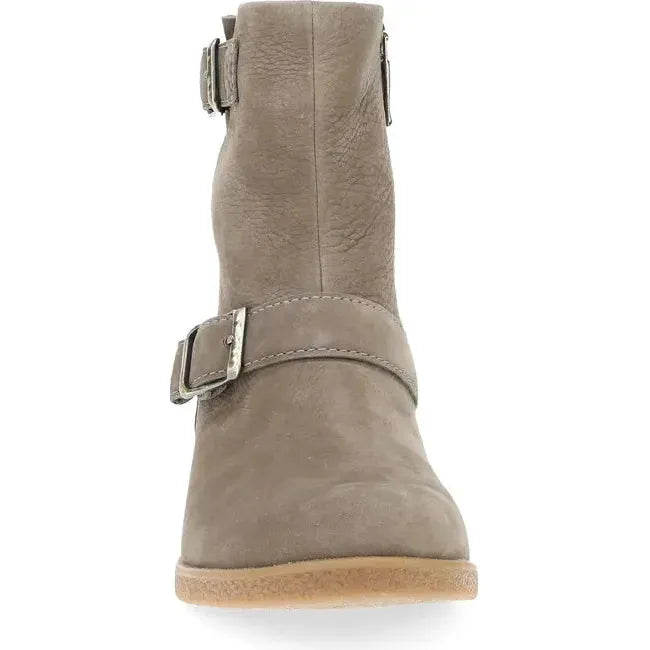 Dansko Women's Delphine Waterproof Bootie Stone Waterproof Nubuck 2933790300