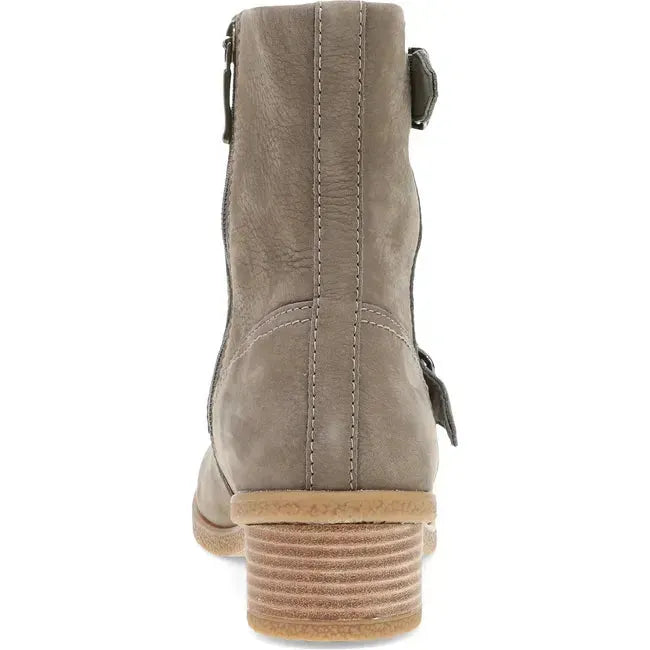 Dansko Women's Delphine Waterproof Bootie Stone Waterproof Nubuck 2933790300