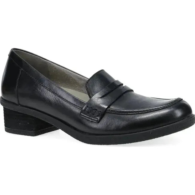 Dansko Women's Danica Loafer Black Waterproof Burnished 2934502300