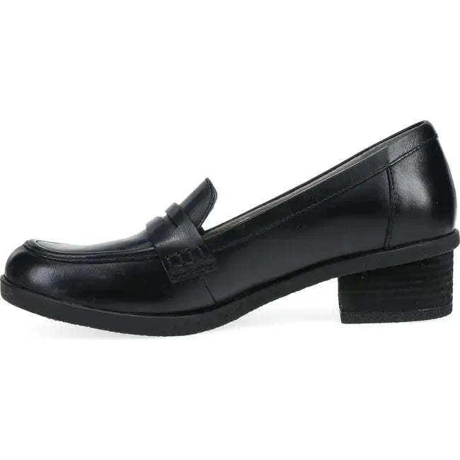 Dansko Women's Danica Loafer Black Waterproof Burnished 2934502300