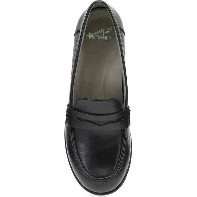 Dansko Women's Danica Loafer Black Waterproof Burnished 2934502300