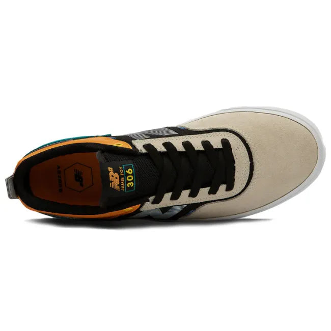 Upper of New Balance Unisex Numeric Jamie Foy 306 Skateboard Shoe in Bone / Black