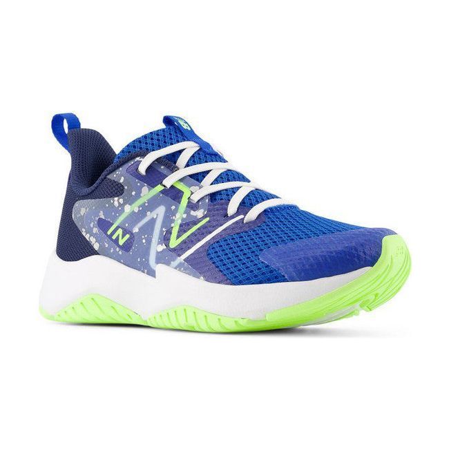 New Balance Kids' Rave Run V2 Running Shoe Team Royal/Blue Oasis/Bleached Lime Glo GKRAVRB2