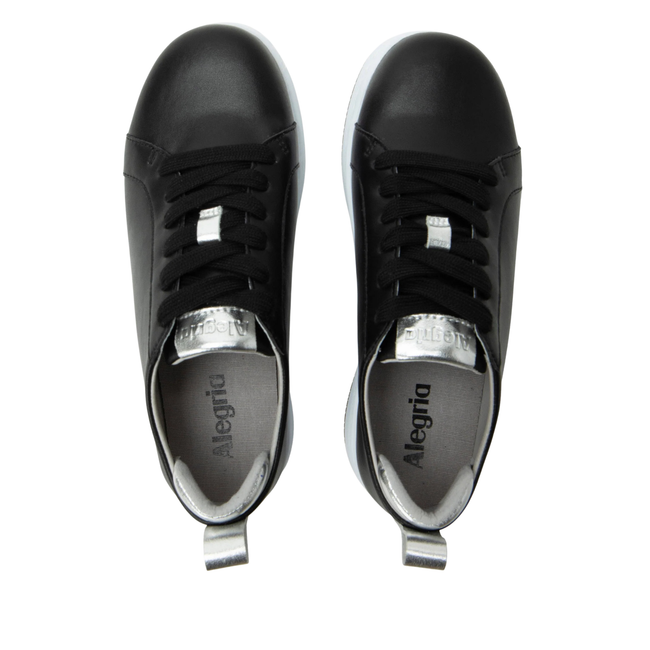 Upper of Alegria Women's Adysen Shoes in Black Leather