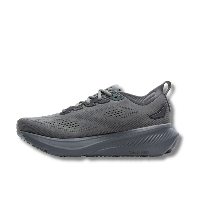Medial side of Brooks Men's Glycerin 23 Running Shoe in Blackened Pearl Grey