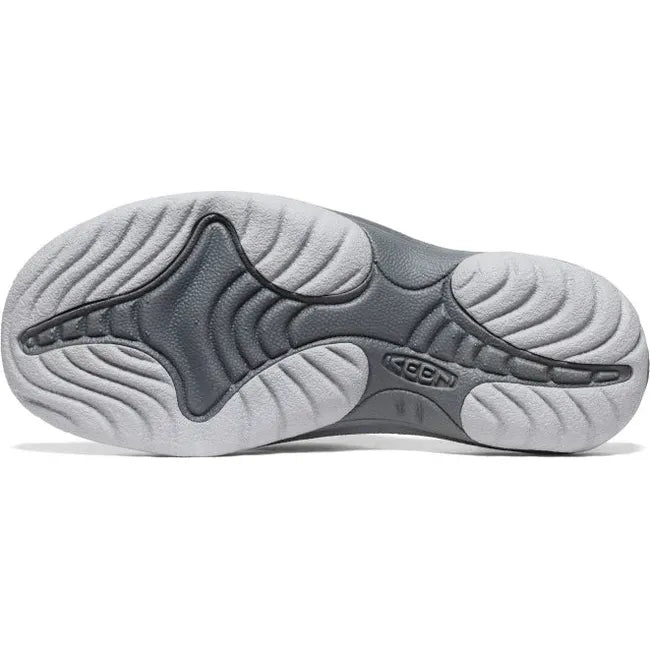 Sole of Women's KEEN Bali Slide Sandal in Lichen Steel Grey