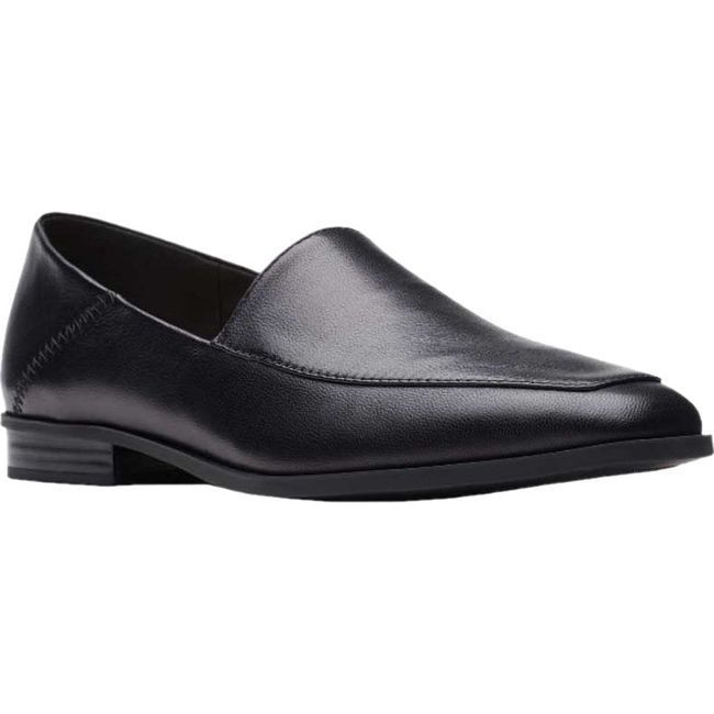 Clarks Women's Sarafyna Freva Loafer Black Leather 26174827